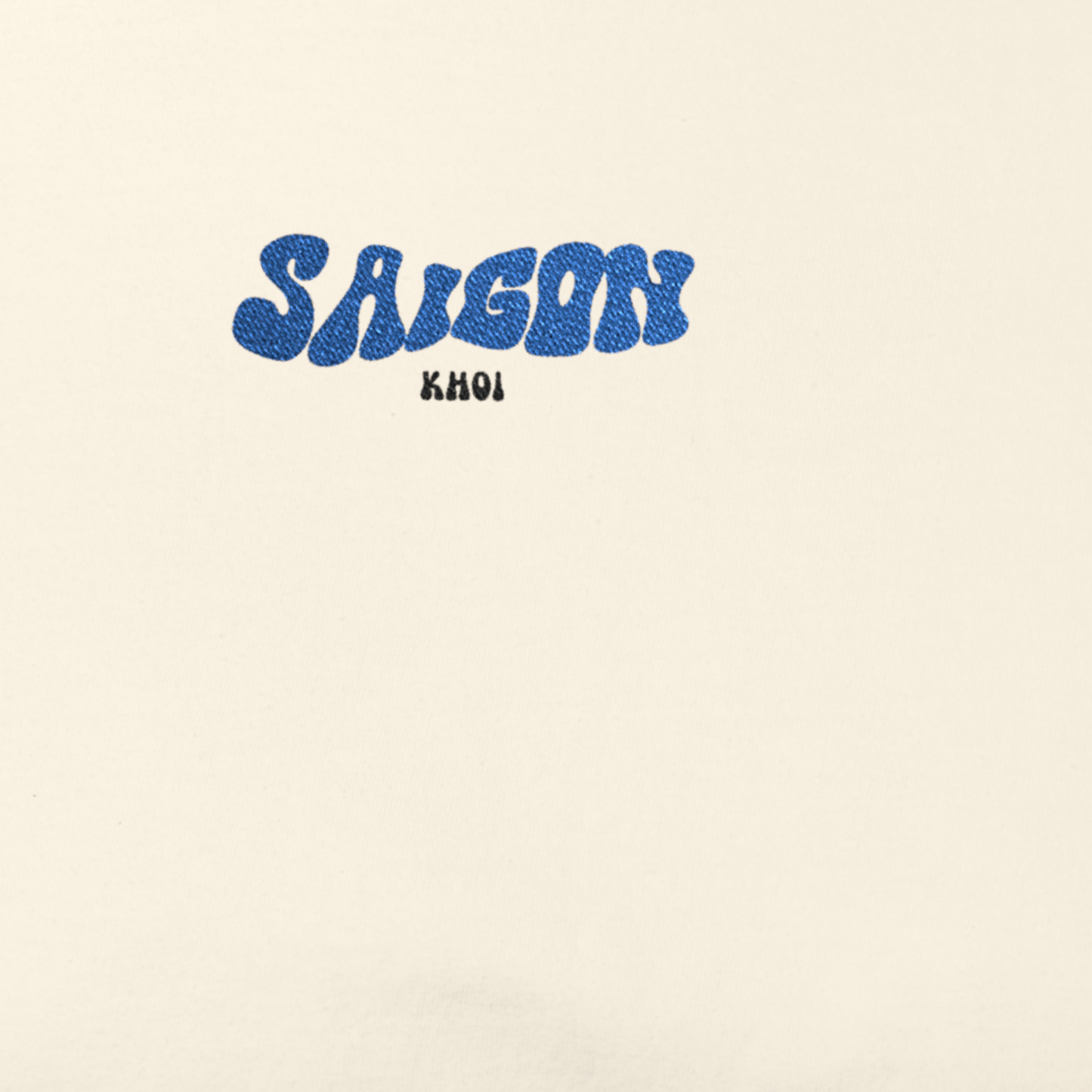 Khoi- Embroidered Blue "Saigon Vietnam" Logo Unisex Tee