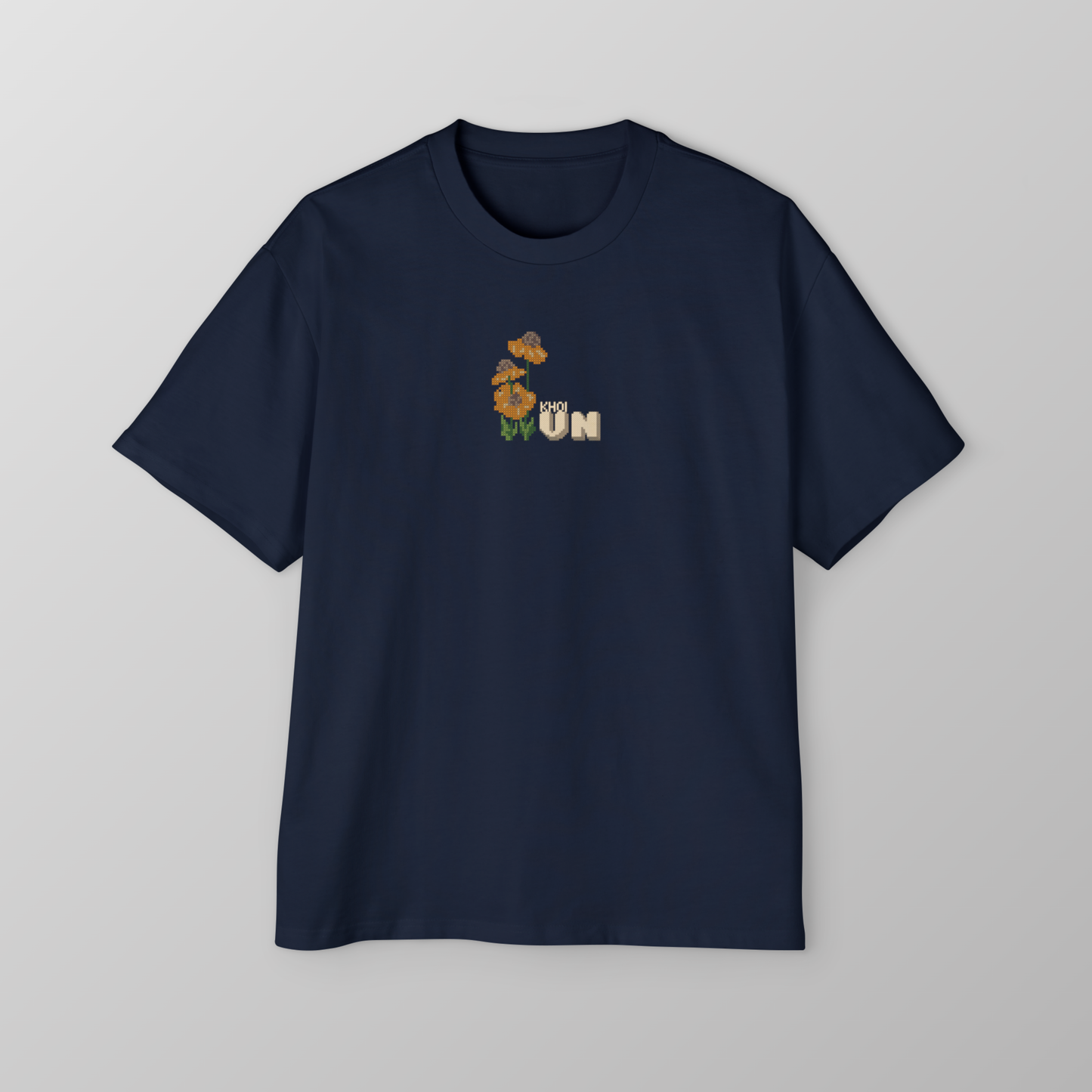 Khoi- Cross stitch Style VN (Vietnam) Logo Oversized Tee