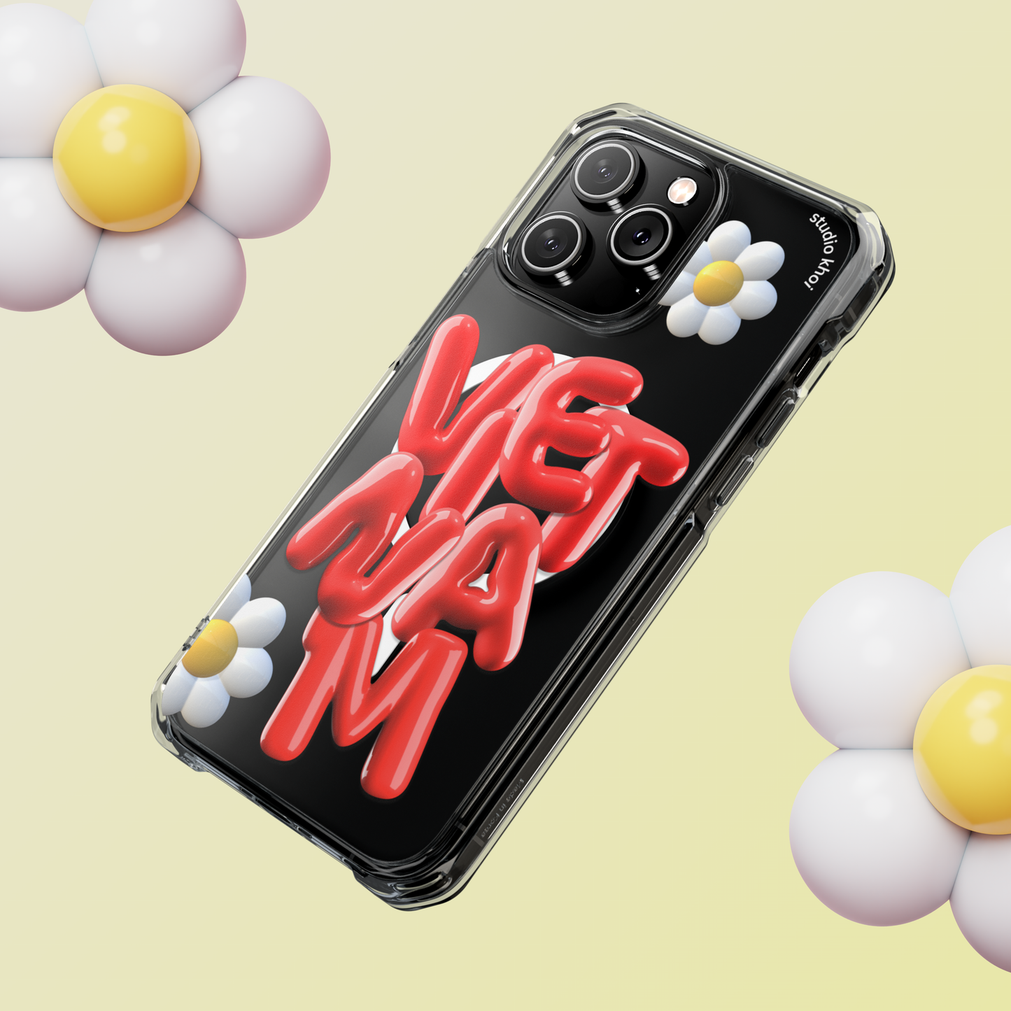 "3D Vietnam" Clear Phone Case