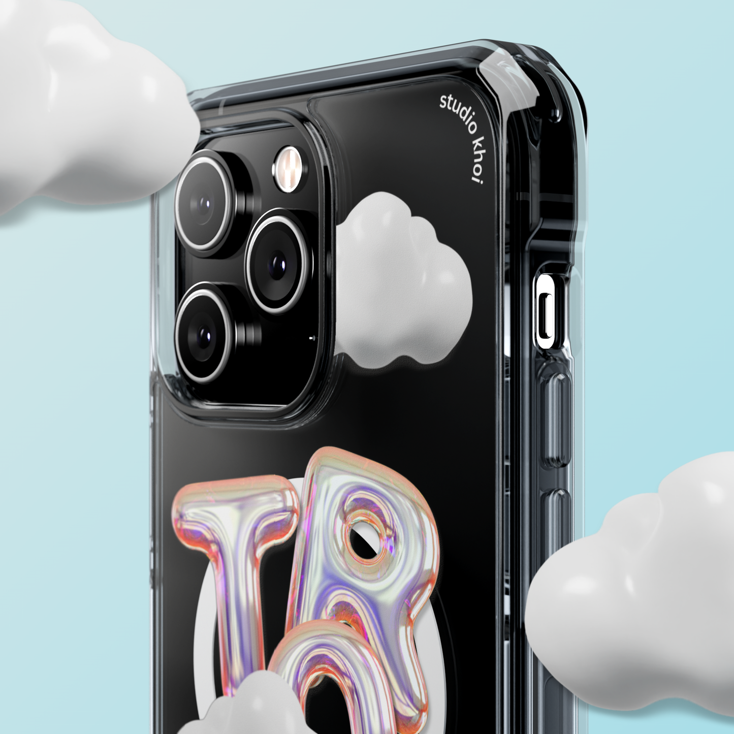 Khoi- "3D Troi Oi" Magnetic Clear Impact iPhone Case