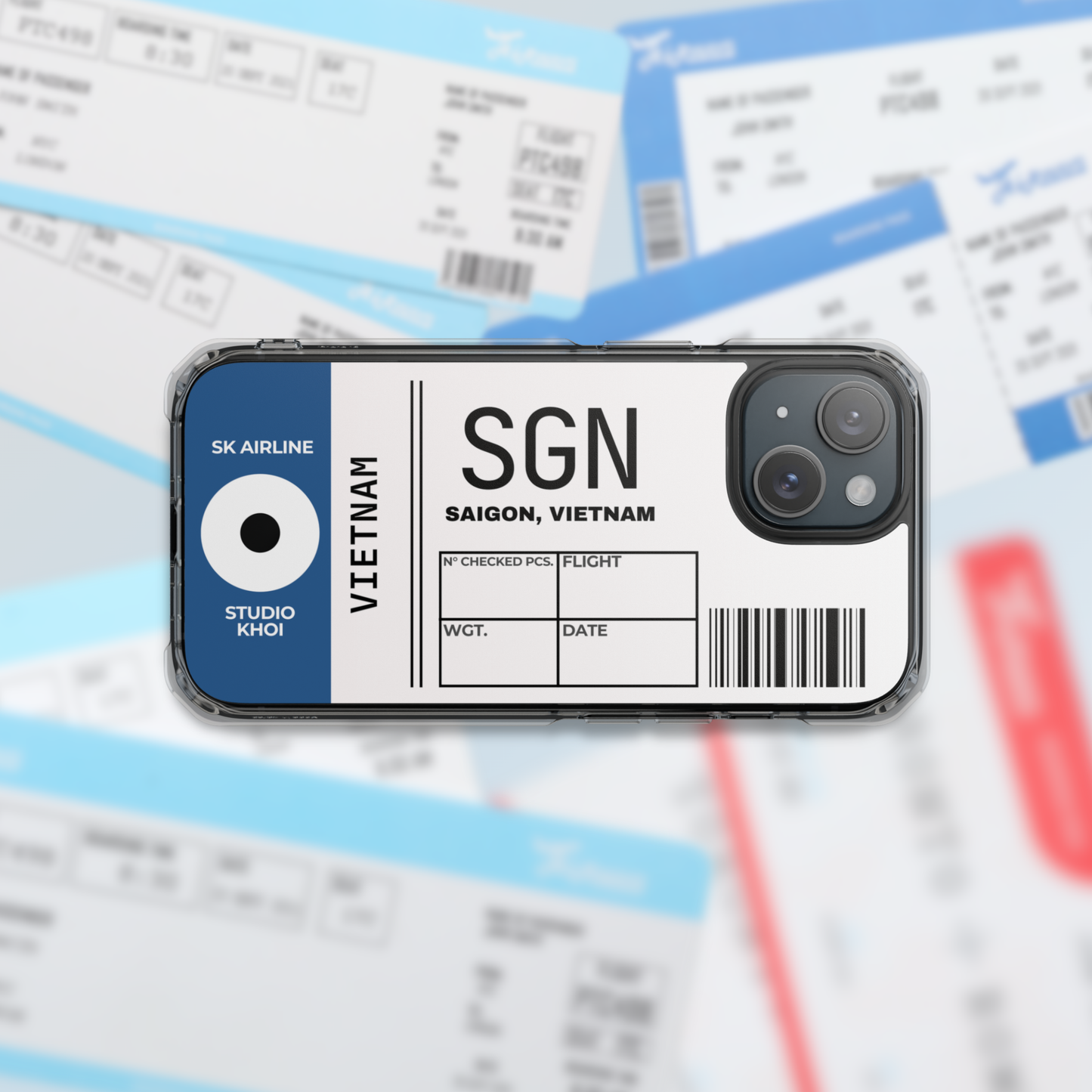 SK Airline Check-In Tag Phone Case