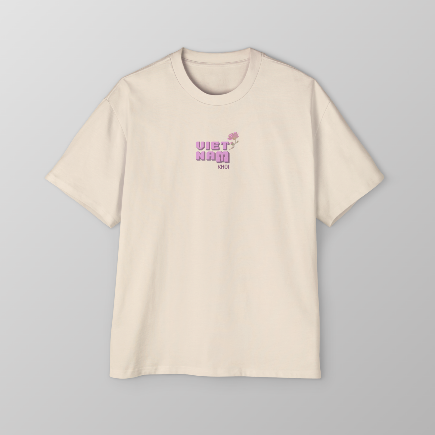 Khoi- Cross stitch Style VN (Vietnam) Logo Oversized Tee
