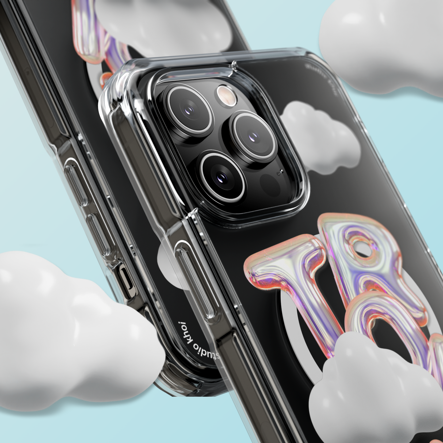 Khoi- "3D Troi Oi" Magnetic Clear Impact iPhone Case