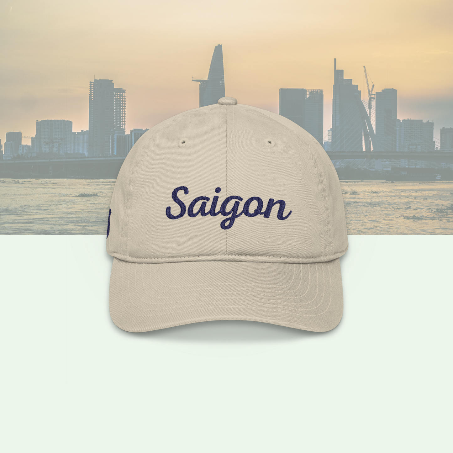 "Saigon" Embroidered Beige Ba Cap