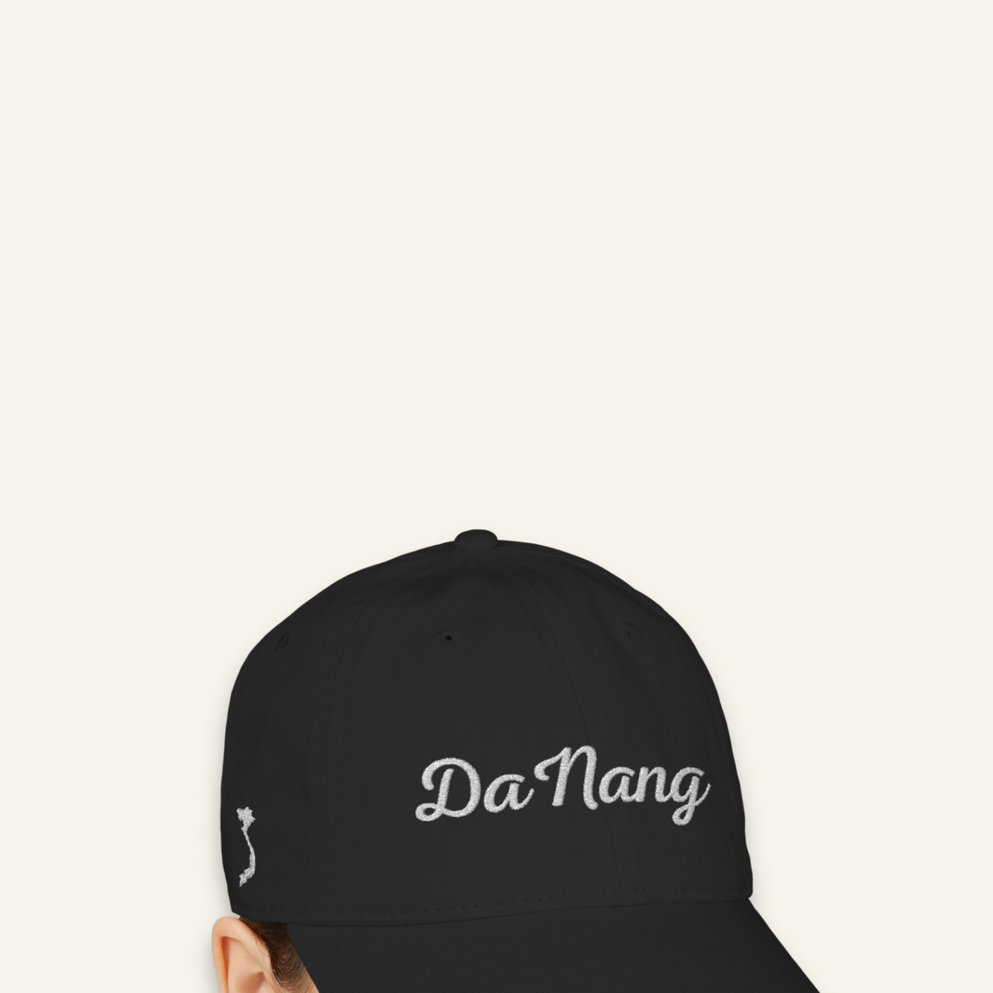 "Da Nang" Embroidered Black Ba Cap