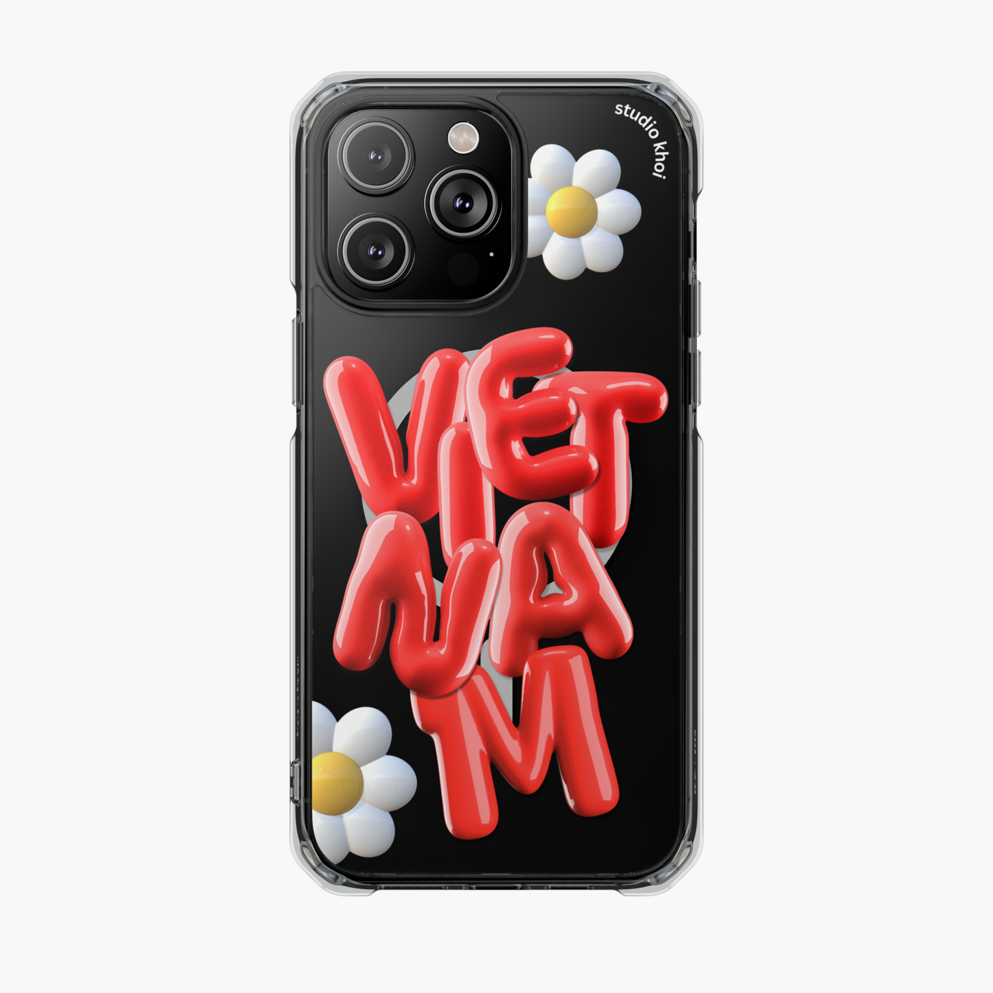 "3D Vietnam" Clear Phone Case