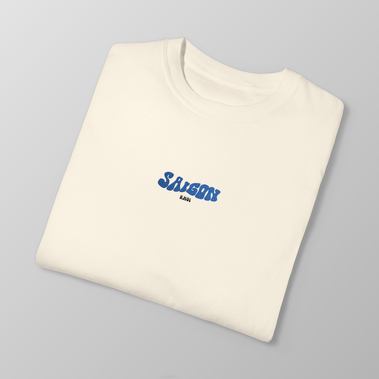 Khoi- Embroidered Blue "Saigon Vietnam" Logo Unisex Tee