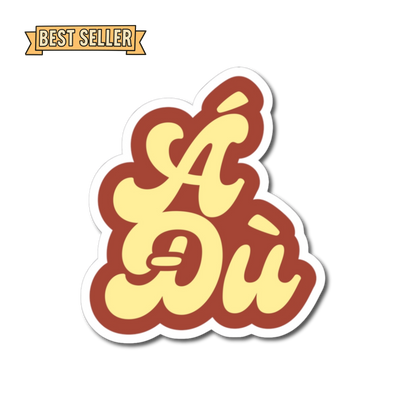 Red Retro Groovy Script "A Du"