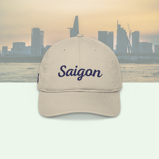 "Saigon" Embroidered Beige Ba Cap