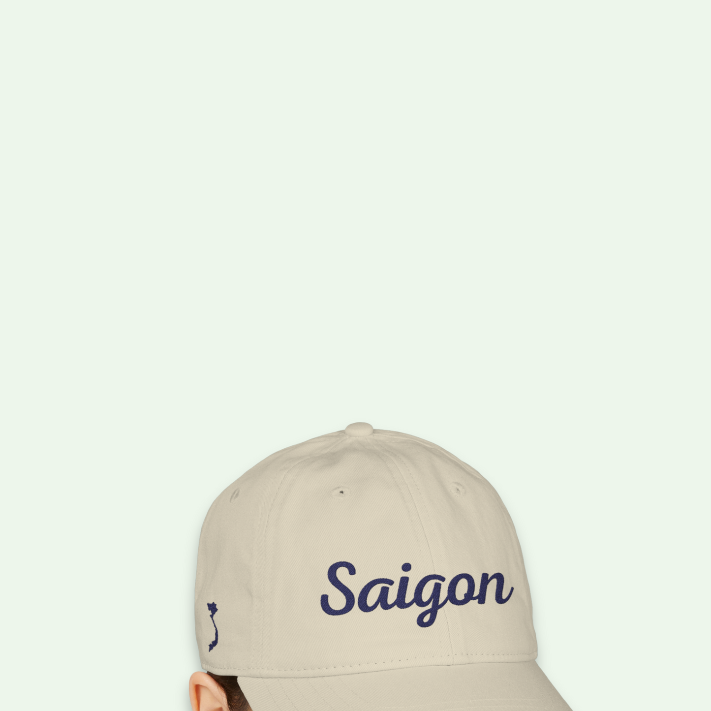 "Saigon" Embroidered Beige Ba Cap