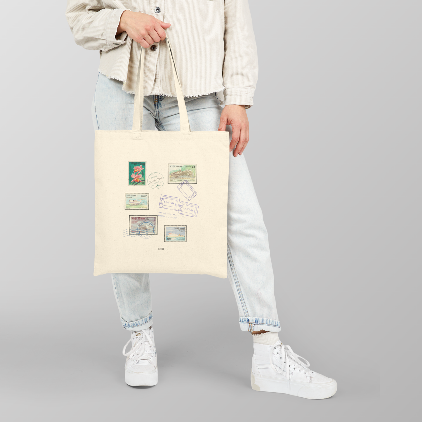 Khoi- Vietnamese Postal Stamp Canvas Tote Bag